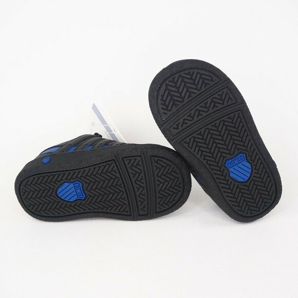 K-Swiss Ramli Low Classic Toddler Shoes Black Blue Leather Sports Sz 6.5 - Picture 8 of 12
